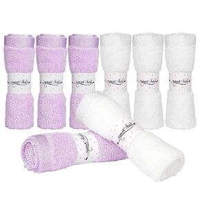Sweet Child 8-Pack Baby Washcloths -Super Soft Rayon Washcloth, Baby Wash Cloths for Newborn,Infants and Kids, Bath Baby Towels, Body and Face Towel, Face Cloths for Washing Face