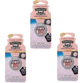 Yankee Candle Car Freshener Smart-Scent Vent Clips, 4-Pack (Leather)