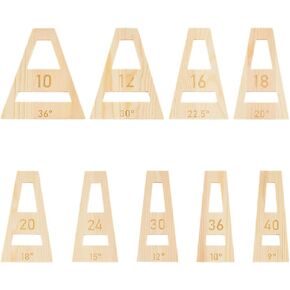 BENECREAT 9PCS Segmented Bowl Wedgies, Almond White Trapezoidal Segmented Bowl Wedge Tool Set for Segmented Bowl Making Jig, Sled, Wood Turning, 5mm Thick