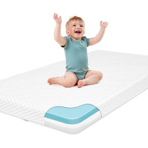 حزمة ولعب مرتبة وسادة ، 38 × 26 حزمة N Play مراتب مع غطاء قابلة للإزالة فائقة النعومة ، مرتبة رفيعة ذاكرة ناعمة وذاكرة محمولة للعب ، أبيض