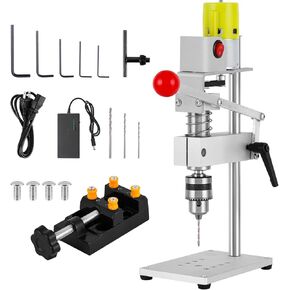 Mini Drill Press, 7-Speed Precision Benchtop Drill Press with B12 Chuck & Vise Clamp, Table Drilling Machine for Wood/Metal/Jewelry/Model Making, Perfect for DIY and Small Home Workshops