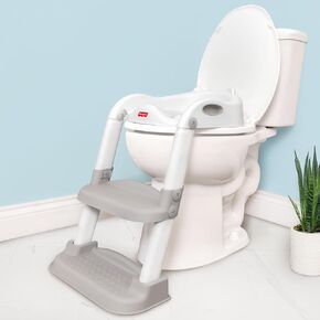 Fisher-Price™ Step Up Potty, 2-in-1 Training Seat with Safe Step Stool Ladder for Toddlers, Cushioned Toilet Training Seat, Anti-Slip Design, White