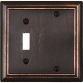 Pure White 2 Toggle/1 Decorator Wall Plates, 1-Pack Combo Double Toggle/Single Rocker Switch Plates, Durable Metal, 3-Gang, 6.77''*4.88'', Midsize in Kuwait