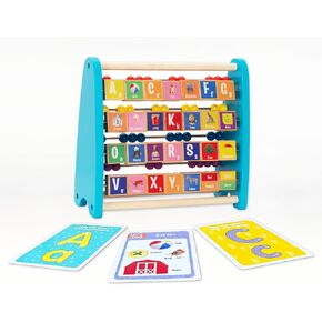 Brilliant Baby® First Words Abacus | Toddler Learning Toy | Educational and Fun Wooden Abacus with Letters First Words and Colors for Early Childhood Development | Interactive Toy for Toddler and Baby
