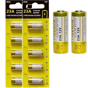 10-Pack 23A 12V Battery A23 MN21 GP23A Leak-Proof Design for Security Systems Garage Door Openers and Keyless Entry