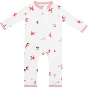 KYTE BABY Unisex Rayon Made From Bamboo Zippered Rompers 0-24 Months