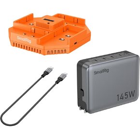 SmallRig NP-F970 4-Slot Charger and 145W Charger and 240 USB C to C Cable
