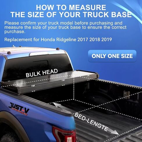 غطاء سرير تونيو صلب ثلاثي الطي يناسب سيارة تويوتا تاكوما 2016-2023 مناسب فقط لسرير Cab CrewMax Cab 5FT، غطاء سرير الشاحنة لجميع الأحوال الجوية FRP مزخرف باللون الأسود in Kuwait