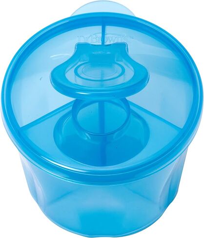 Dr. Brown's Baby Formula Dispenser with Snap-On Lid for On-the-Go Feedings,Milk Powder Dispenser for Traveling with Infant,Blue (Pack of 2) in Kuwait