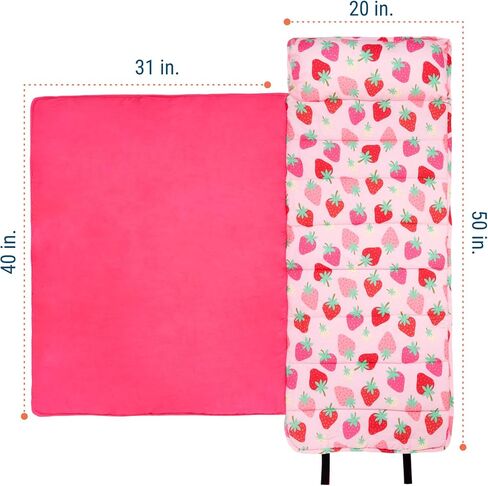 Wildkin Kids Original Nap Mat - حصيرة نوم دافئة للأطفال مع وسادة ، مثالية للمدرسة والسفر in Kuwait