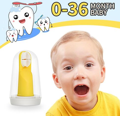 Finger Toothbrush for Toddlers 1-3,Finger Toddler Toothbrush Age 2-4,Newborns Silicone Toothbrushes,Soft Infant Oral Cleaner with Travel Storage Case, 2 Pcs in Kuwait