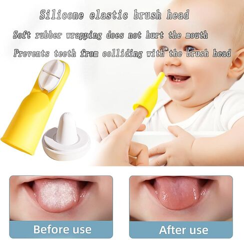 Finger Toothbrush for Toddlers 1-3,Finger Toddler Toothbrush Age 2-4,Newborns Silicone Toothbrushes,Soft Infant Oral Cleaner with Travel Storage Case, 2 Pcs in Kuwait
