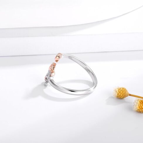 925 Sterling Silver Cow Cat Dragon Dinosaur Frog Horse Ring Adjustable Cute Cow Print Kitty Animal Lover Jewelry Gifts for Women Birthday in Kuwait