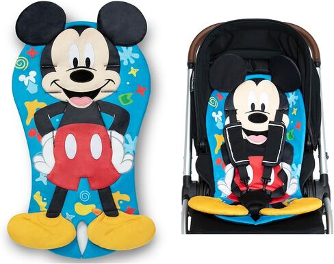 Mickey Mouse Stroller Seat Pad by Delta Children - Universal Stroller Seat Cushion/Liner for Infants and Toddlers - Machine Washable, Blue in Kuwait