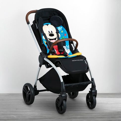 Mickey Mouse Stroller Seat Pad by Delta Children - Universal Stroller Seat Cushion/Liner for Infants and Toddlers - Machine Washable, Blue in Kuwait