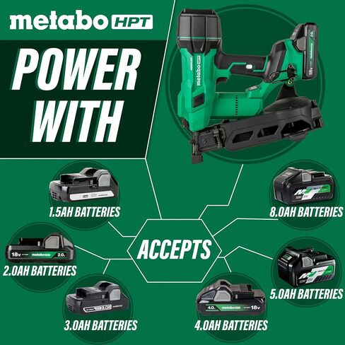 Metabo HPT 18V Multivolt ™ Cordless Coil Roofing Kit Kit ، 500 مسمار لكل شحنة ، حتى 1-3/4 بوصات تسقيف ، تشمل محولًا للفينيل ، NV1845DA in Saudi Arabia