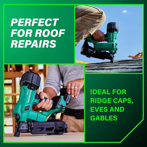 Metabo HPT 18V Multivolt ™ Cordless Coil Roofing Kit Kit ، 500 مسمار لكل شحنة ، حتى 1-3/4 بوصات تسقيف ، تشمل محولًا للفينيل ، NV1845DA in Saudi Arabia