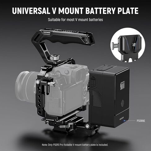 NEEWER Foldable V Mount Battery Plate with Arca Type Quick Release Camera Baseplate, Lightweight DSLR Camera Video Rig Compatible with SmallRig V Mount Battery Cage DJI RS4 RS3 Gimbal, PS015 PRO in Saudi Arabia