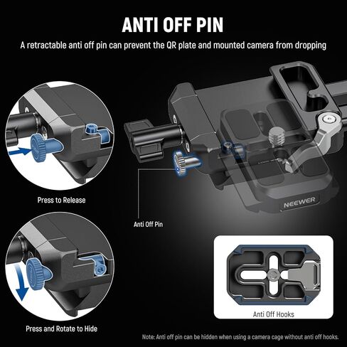 NEEWER Foldable V Mount Battery Plate with Arca Type Quick Release Camera Baseplate, Lightweight DSLR Camera Video Rig Compatible with SmallRig V Mount Battery Cage DJI RS4 RS3 Gimbal, PS015 PRO in Saudi Arabia