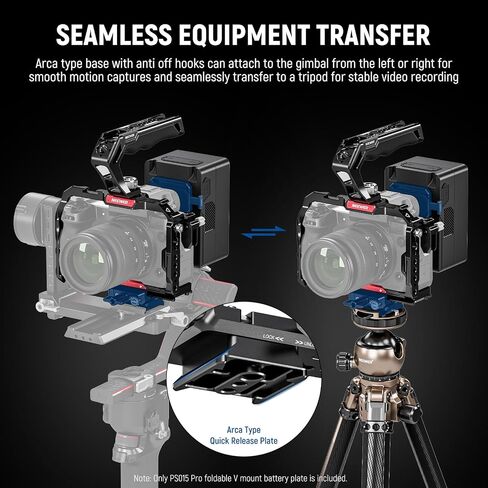 NEEWER Foldable V Mount Battery Plate with Arca Type Quick Release Camera Baseplate, Lightweight DSLR Camera Video Rig Compatible with SmallRig V Mount Battery Cage DJI RS4 RS3 Gimbal, PS015 PRO in Saudi Arabia