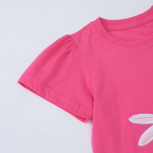 Hileelang Toddler Girl Easter Watter Spring Summer Cotton Stepgings Pants Tees Tees Setts Setts in Kuwait