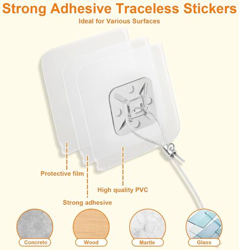 Adjustable 42" TV Safety Straps (2 Pack+4 Spare Adhesive Pad),No-Drill Adhesive Anti-Tip Furniture Anchors Kit for Baby Proofing,Secure Flat Screens Fix to Wall,Cabinet,Dresser,Stand Or Desk in Kuwait