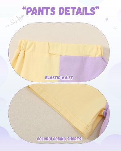 Toddler Baby Girl Clothes Summer Outfits Contrast Short Sleeve T-Shirts Tops Shorts 2Pcs Girls Clothing Sets 1-5T in Saudi Arabia