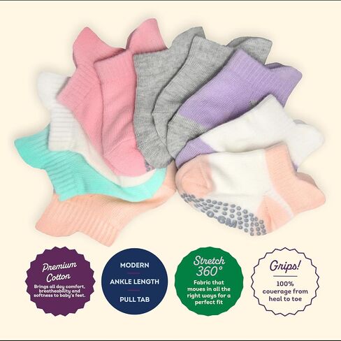 Fruit of the Loom Cotton Grip Socks for Baby and Toddler in Kuwait