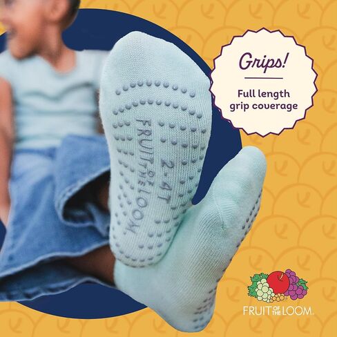 Fruit of the Loom Cotton Grip Socks for Baby and Toddler in Kuwait