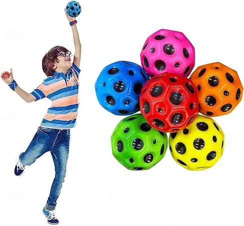 Super High Bouncing Ball - Lunar Crater Bouncing Ball, High Rebound Galaxy Theme - Kids Gifts-Easy to Grip and Catch - for Indoor and Outdoor use. Safe for Age 3+ in Kuwait