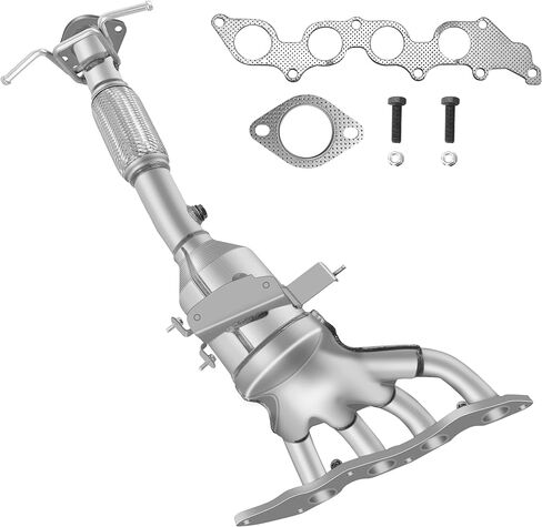[أمامي + خلفي] محول تحفيزي FortunaFlow متوافق مع Mazda CX-7 2007-2009 2.3 لتر بشاحن توربيني AWD/FWD، استبدل 16589,14613 (متوافق مع وكالة حماية البيئة + قياسي) in Kuwait
