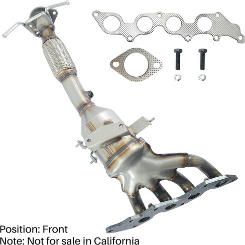 [أمامي + خلفي] محول تحفيزي FortunaFlow متوافق مع Mazda CX-7 2007-2009 2.3 لتر بشاحن توربيني AWD/FWD، استبدل 16589,14613 (متوافق مع وكالة حماية البيئة + قياسي) in Kuwait