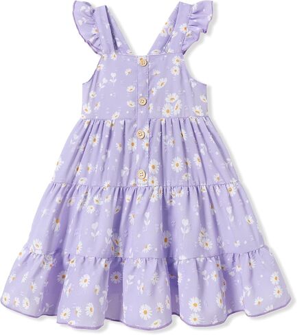 Toddler Girl Dress Summer Baby Girls Dresses 2025 Fly Sleeve Casual Floral Princess Toddler Dresses in Saudi Arabia