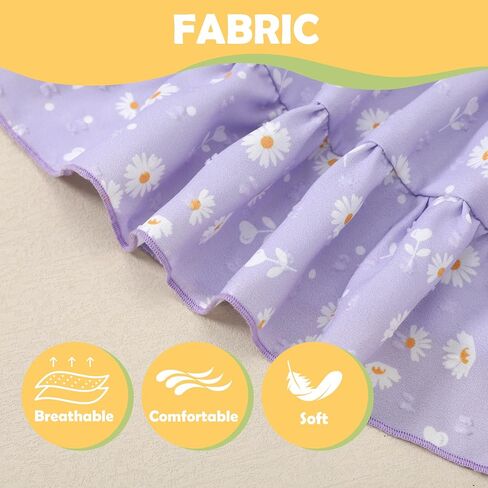 Toddler Girl Dress Summer Baby Girls Dresses 2025 Fly Sleeve Casual Floral Princess Toddler Dresses in Saudi Arabia