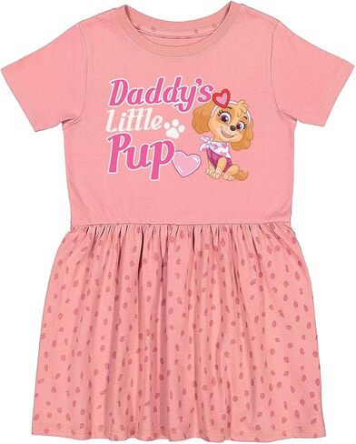Tstars Paw Patrol Skye Dress Toddler Girl Birthday Spring Summer Outfit | Soft licensed Skye dress; great for birthday party, spring summer wear, pink pup fans, toddler girl gift in Saudi Arabia