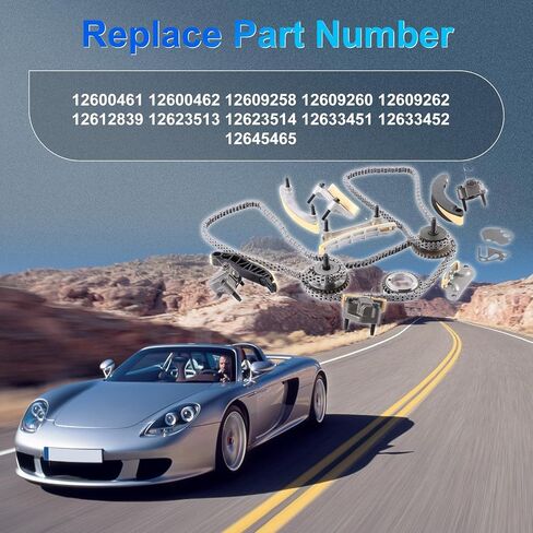 مجموعة سلسلة التوقيت 3.6 لتر مع مضخة زيت مضخة مياه تناسب 08-17 Buick Enclave، 07-15 Cadillac CTS/SRX، 12-15 Chevy Caprice 3.6L V6 DOHC 24V استبدال OE 9-0753S1255861 1262514 in Kuwait