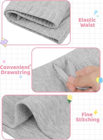 Resinta 4 Packs Unisex Baby Toddler Cotton Shorts Baby Pull-on Shorts with Drawstring Soft Summer Clothes for Daily Wear in Kuwait