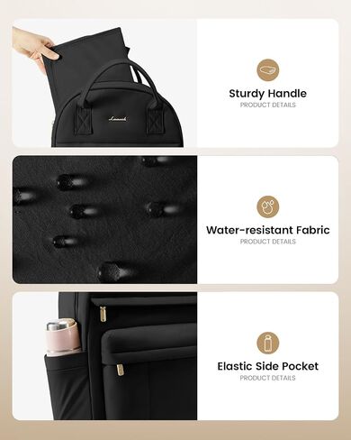 LOVEVOOK Puffer Diaper Bag Backpack, Lightweight 30L Baby Bag with Changing Pad, Large Diaper Backpack for Mom Dad with Stroller Buckles, Black in Saudi Arabia