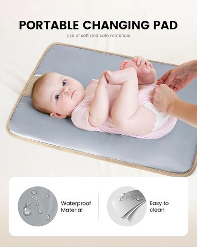 حقيبة Buff Lovevook Puffer Diaper ، حقيبة طفل 30L خفيفة الوزن مع وسادة تغيير ، حقيبة ظهر كبيرة لأمي أبي مع أبازيم عربة ، أسود in Kuwait