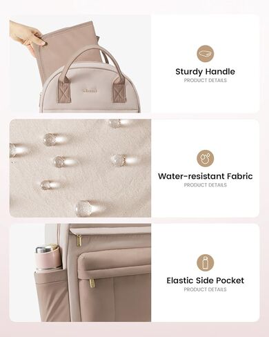 حقيبة Buff Lovevook Puffer Diaper ، حقيبة طفل 30L خفيفة الوزن مع وسادة تغيير ، حقيبة ظهر كبيرة لأمي أبي مع أبازيم عربة ، أسود in Kuwait