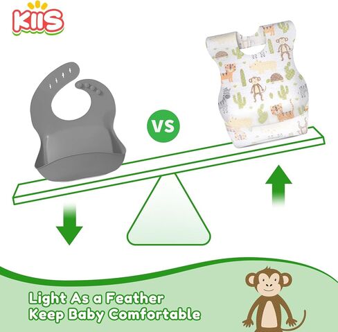 KIIS Disposable Baby Bibs for Travel - Paper Bibs for Infant, Toddlers & Kids - Travel & Daycare Essentials, 20 Count in Saudi Arabia