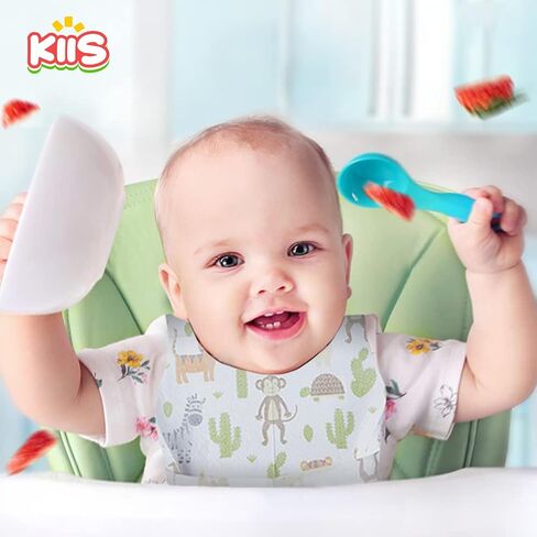 KIIS Disposable Baby Bibs for Travel - Paper Bibs for Infant, Toddlers & Kids - Travel & Daycare Essentials, 20 Count in Saudi Arabia