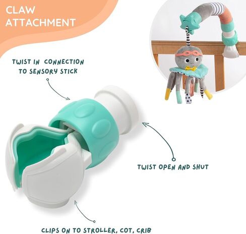 DINGLE DANGLE - Baby Gift Set - 3 in 1 Diaper Changing Helper Headband, Baby Mobile, & Sensory Rattle; Newborn Essentials Must Have - Great Baby Registry or Shower Gift - Featured on Shark Tank in Saudi Arabia