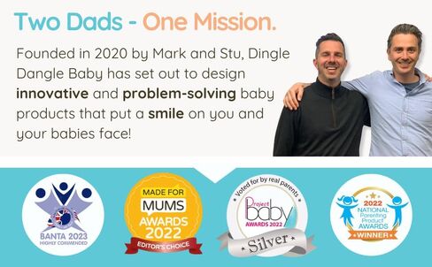 DINGLE DANGLE - Baby Gift Set - 3 in 1 Diaper Changing Helper Headband, Baby Mobile, & Sensory Rattle; Newborn Essentials Must Have - Great Baby Registry or Shower Gift - Featured on Shark Tank in Saudi Arabia