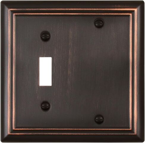 Pure White 2 Toggle/1 Decorator Wall Plates, 1-Pack Combo Double Toggle/Single Rocker Switch Plates, Durable Metal, 3-Gang, 6.77''*4.88'', Midsize in Kuwait