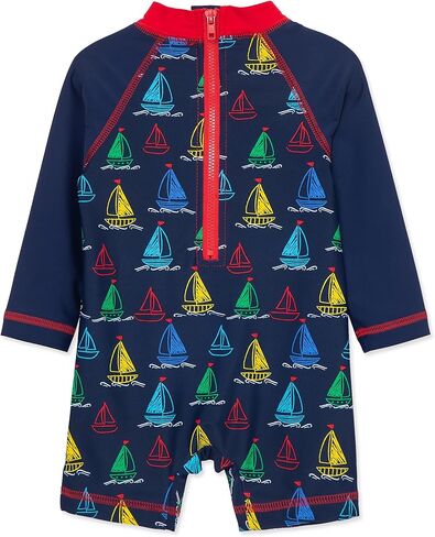 Little Me Clothes for Baby Boys' Long Sleeve Full Coverage Rash Guard Suit, 6-24 Months in Kuwait