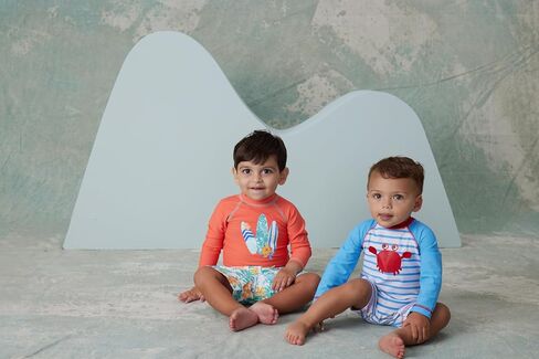 Little Me Clothes for Baby Boys' Long Sleeve Full Coverage Rash Guard Suit, 6-24 Months in Kuwait