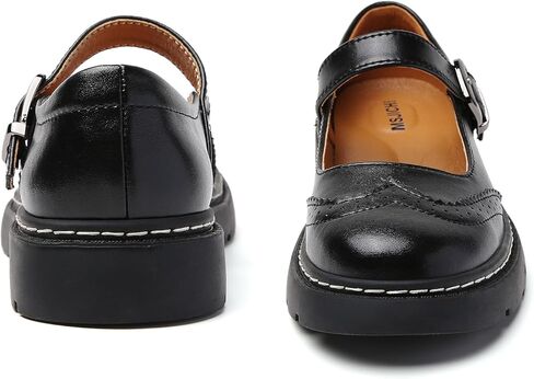 Mary Jane Shoes Women Platform غير كلاسيكيات غير كلاسيكية جولة إصبع القدم في الكاحل Brogues Style Comfort Comfor in Kuwait