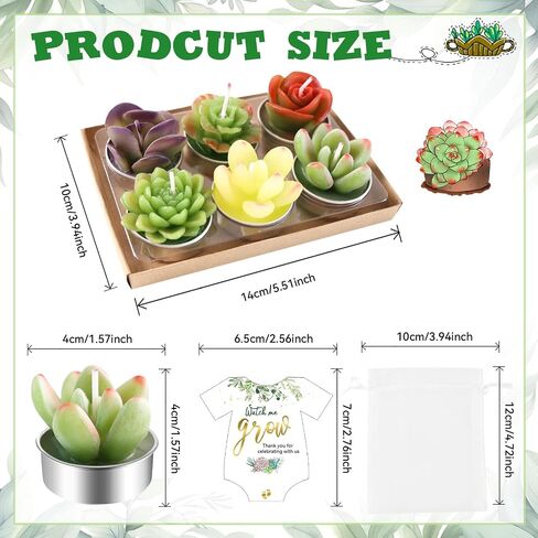 AIXIANG 12Pcs Cactus Candles Succulent Candles, Wedding Party Favors for Guests, Bridal Shower Candles Favors in Saudi Arabia