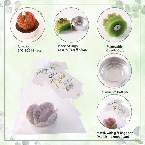 AIXIANG 12Pcs Cactus Candles Succulent Candles, Wedding Party Favors for Guests, Bridal Shower Candles Favors in Saudi Arabia
